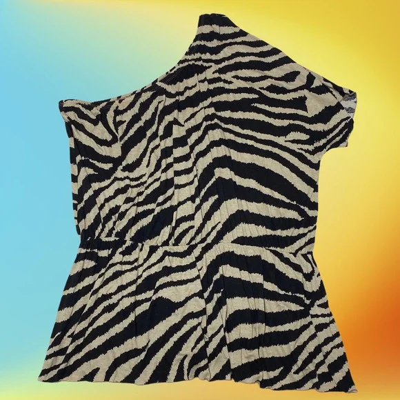 LANE Bryant Zebra One Shoulder Mini Dress 26/28 - Picture 9 of 10
